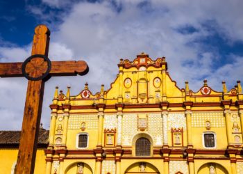 Cathédrale de San Cristobal de la Casas, ville colorée, Chiapas, Mexique