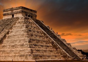 Site, pyramide de Chichen Itza, Site archéologique, Yucatan au Mexique