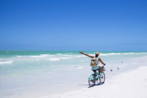 Activité vélo sur Isla Holbox, Yucatan, Mexique