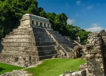 Site, pyramide de Palenque, Chiapas au Mexique