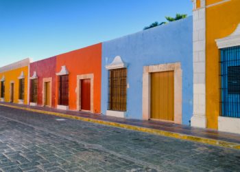 Ruelle colorée de Campeche, Yucatan au Mexique