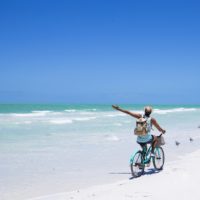 Activité vélo sur Isla Holbox, Yucatan, Mexique